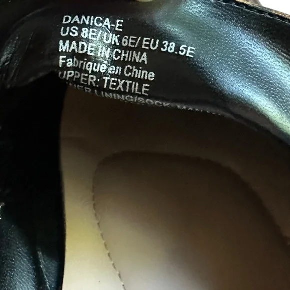 JustFab Leopard Chunky Loafers Vegan Leather Danika Women’s Shoes Sz 8 - Picture 6 of 7